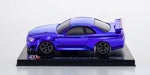 Pre-Owned KYOSHO 20th Anniversary Nissan GTR R34 Chrome Blue MZP427CBL