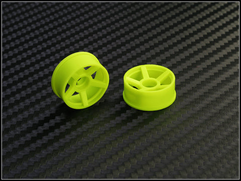 PN Racing Mini-Z 2WD Machine Cut 5 Spoke Yellow Wheel (Narrow/ Wide, Offset 0-3)
