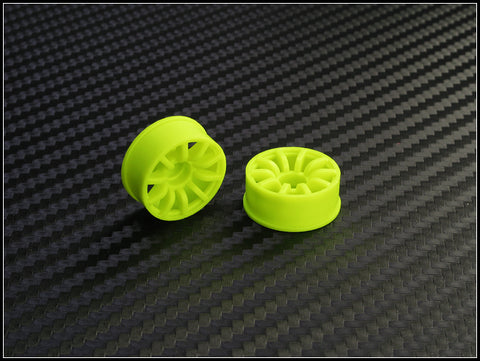 PN Racing Mini-Z 2WD Machine Cut 10 Spoke Yellow Wheel (Narrow/ Wide, Offset 0-14)