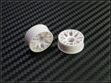 PN Racing Mini-Z 2WD Machine Cut BBS White Wheel (Narrow/ Wide, Offset 0-14)