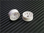 PN Racing Mini-Z 2WD Machine Cut BBS White Wheel (Narrow/ Wide, Offset 0-14)
