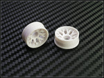 PN Racing Mini-Z 2WD Machine Cut BBS White Wheel (Narrow/ Wide, Offset 0-14)