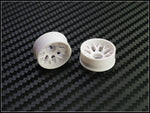 PN Racing Mini-Z 2WD Machine Cut BBS White Wheel (Narrow/ Wide, Offset 0-14)