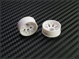 PN Racing Mini-Z 2WD Machine Cut BBS White Wheel (Narrow/ Wide, Offset 0-14)