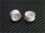 PN Racing Mini-Z 2WD Machine Cut BBS White Wheel (Narrow/ Wide, Offset 0-14)