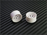 PN Racing Mini-Z 2WD Machine Cut BBS White Wheel (Narrow/ Wide, Offset 0-14)