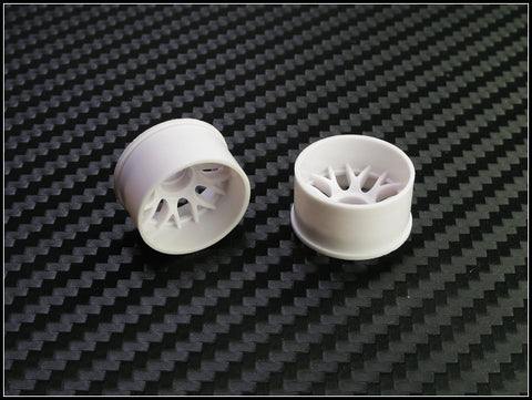 PN Racing Mini-Z 2WD Machine Cut BBS White Wheel (Narrow/ Wide, Offset 0-14)