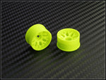 PN Racing Mini-Z 2WD Machine Cut BBS Yellow Wheel (Narrow/ Wide, Offset 0-14)