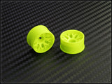 PN Racing Mini-Z 2WD Machine Cut BBS Yellow Wheel (Narrow/ Wide, Offset 0-14)