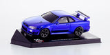 Pre-Owned KYOSHO 20th Anniversary Nissan GTR R34 Chrome Blue MZP427CBL