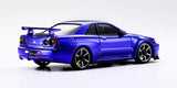 Pre-Owned KYOSHO 20th Anniversary Nissan GTR R34 Chrome Blue MZP427CBL