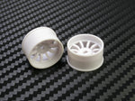 PN Racing Mini-Z 4WD Machine Cut 10 Spoke White Wheel (Narrow/ Wide, Offset 0-3)