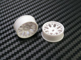 PN Racing Mini-Z 4WD Machine Cut BBS White Wheel (Narrow/ Wide, Offset 0-3)