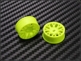 PN Racing Mini-Z 4WD Machine Cut BBS Yellow Wheel (Narrow/ Wide, Offset 0-3, 14mm)