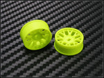 PN Racing Mini-Z 4WD Machine Cut BBS Yellow Wheel (Narrow/ Wide, Offset 0-3, 14mm)