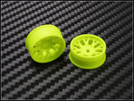 PN Racing Mini-Z 4WD Machine Cut BBS Yellow Wheel (Narrow/ Wide, Offset 0-3, 14mm)