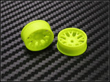 PN Racing Mini-Z 4WD Machine Cut BBS Yellow Wheel (Narrow/ Wide, Offset 0-3, 14mm)
