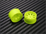 PN Racing Mini-Z 4WD Machine Cut BBS Yellow Wheel (Narrow/ Wide, Offset 0-3, 14mm)