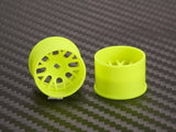 PN Racing Mini-Z 4WD Machine Cut BBS Yellow Wheel (Narrow/ Wide, Offset 0-3, 14mm)