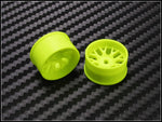 PN Racing Mini-Z 4WD Machine Cut BBS Yellow Wheel (Narrow/ Wide, Offset 0-3, 14mm)