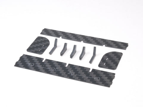 PN Racing Mini-Z Carbon Fiber Rear Wing Kit + Support Post 600630C