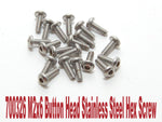 PN Racing M2 Button Head Stainless Steel Screw (20pcs) (Various Lengths & Types)
