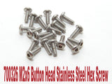 PN Racing M2 Button Head Stainless Steel Screw (20pcs) (Various Lengths & Types)