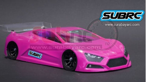 SUBRC 1/28 LEXAN TOURING BODY ZENVO ST1 CLEAR PRACTICE VERSION 0.7mm