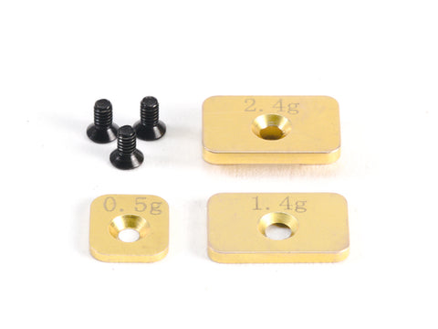 PN Racing Mini-Z Brass Weight Set for V2 Interchangeable Front Body Mount