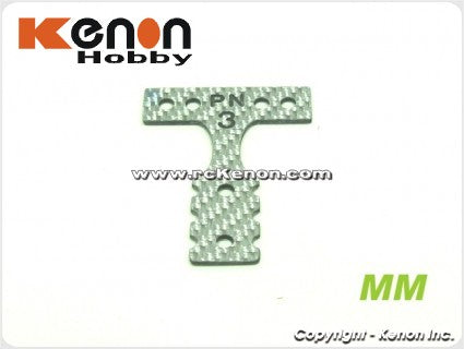 PN Racing Mini-Z MR03 MM Silver Carbon T-Plate (Multiple Hardness)