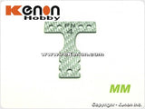 PN Racing Mini-Z MR03 MM Silver Carbon T-Plate (Multiple Hardness)