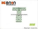 PN Racing Mini-Z MR03 MM Silver Carbon T-Plate (Multiple Hardness)